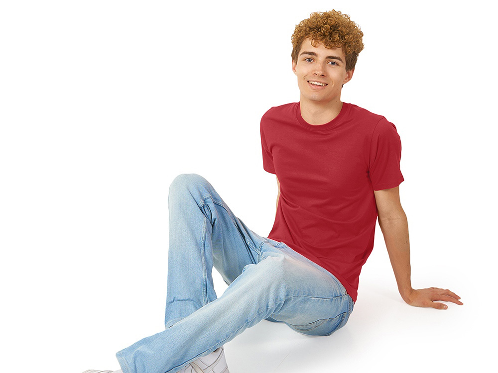 Футболка Super club мужская, брусничный-1