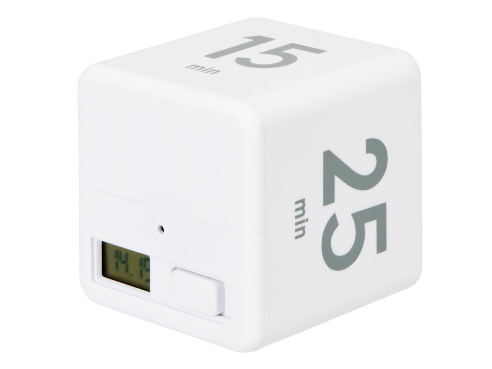 Таймер для тайм-менеджмента Time Capsule на 5-15-25-45 минут, софт-тач, белый-3