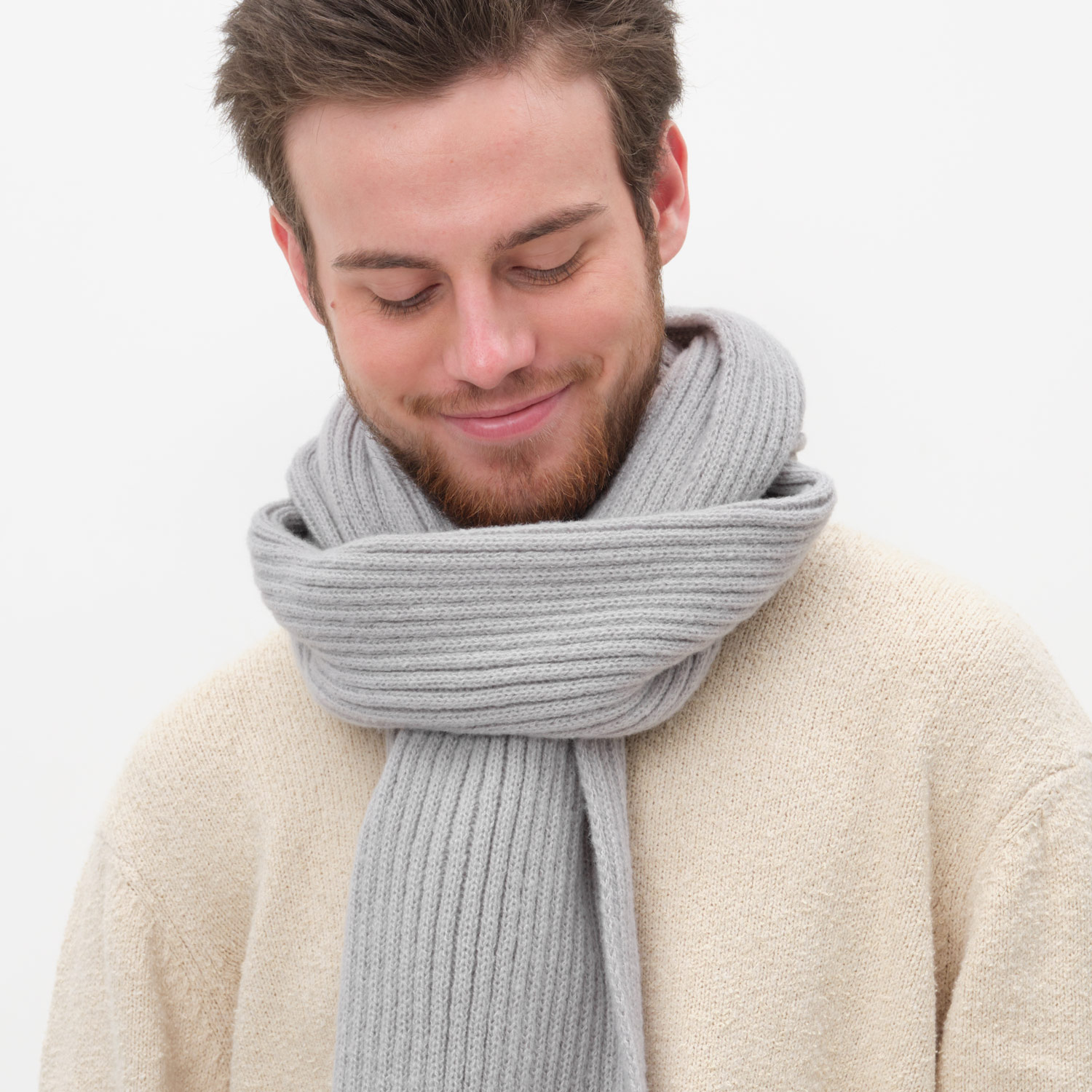 Шарф Forges вязаный, серый-2