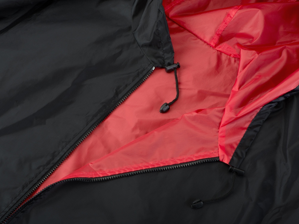 Дождевик Bi-color унисекс, красный/черный-9