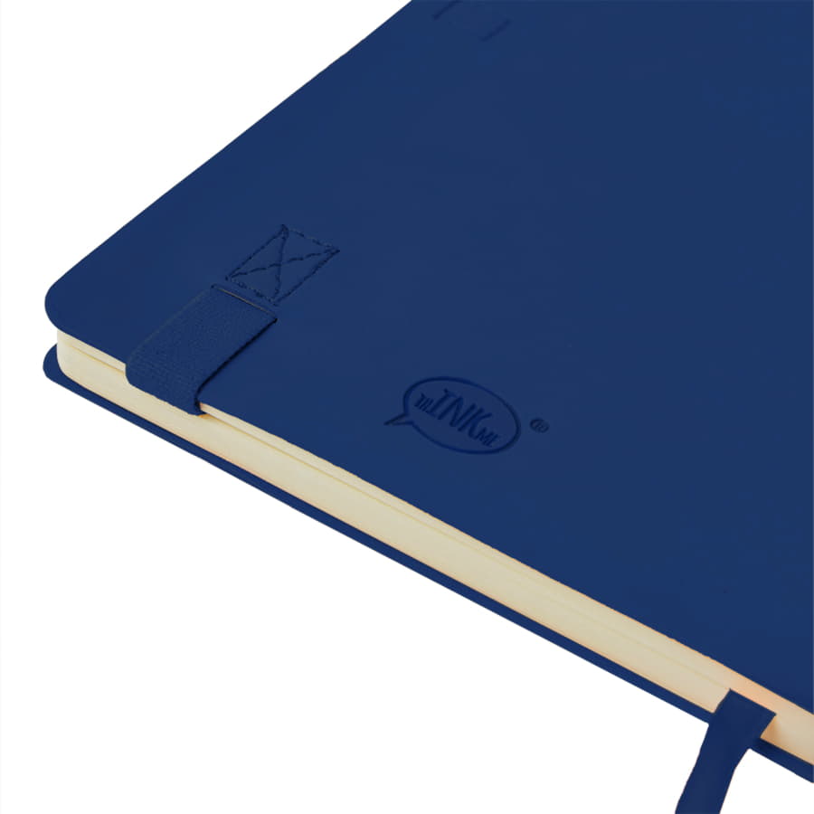 Бизнес-блокнот GRACY на резинке, формат А5, в линейку, синий-6