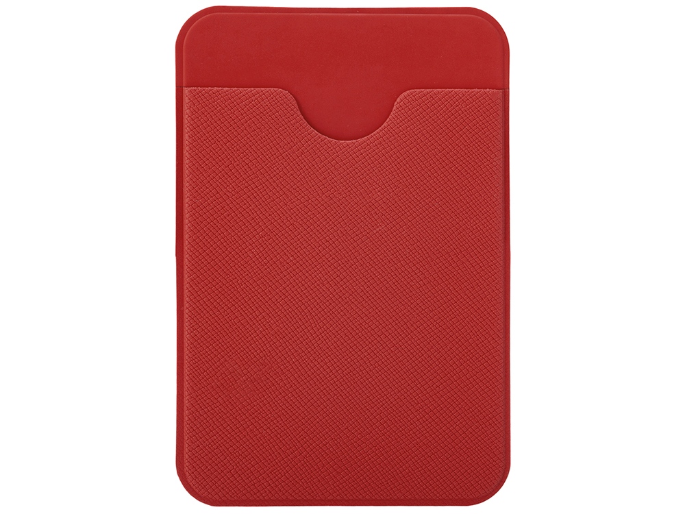 Чехол-картхолдер Favor на клеевой основе на телефон для пластиковых карт и и карт доступа, красный-1