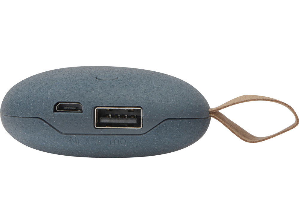 Внешний аккумулятор в форме камня Stone, 5200 mAh, серо-синий-4