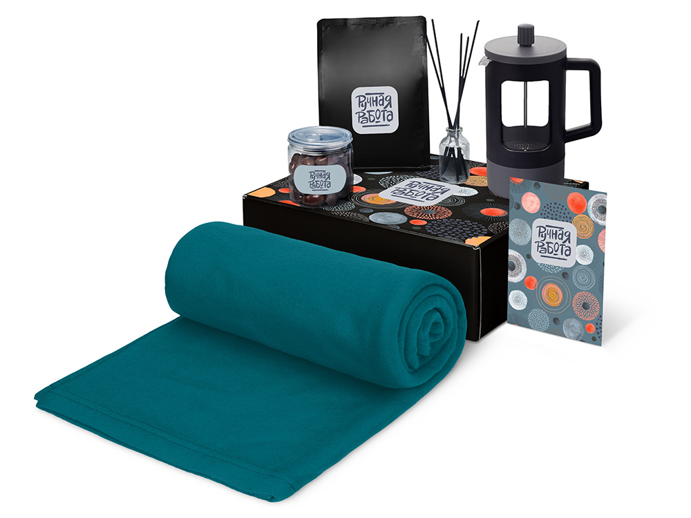 Подарочный набор Re:y. Vive с пледом, френч-прессом и кофе-0