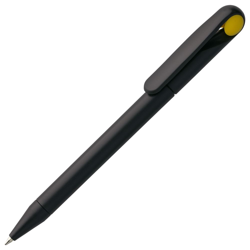 Ручка шариковая Prodir DS1 TMM Dot, черная с желтым-1