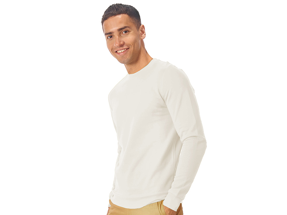 Свитшот Motion унисекс с начесом, белый-3