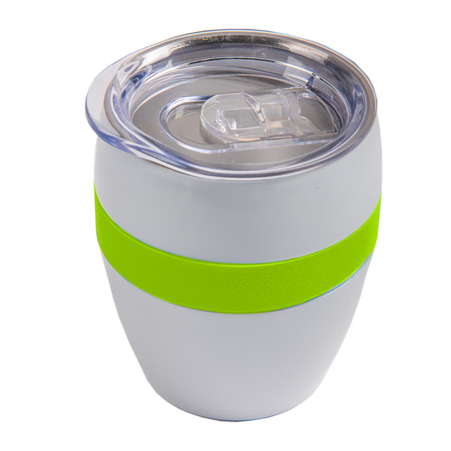 Термокружка LINE, белый, зеленое яблоко-6