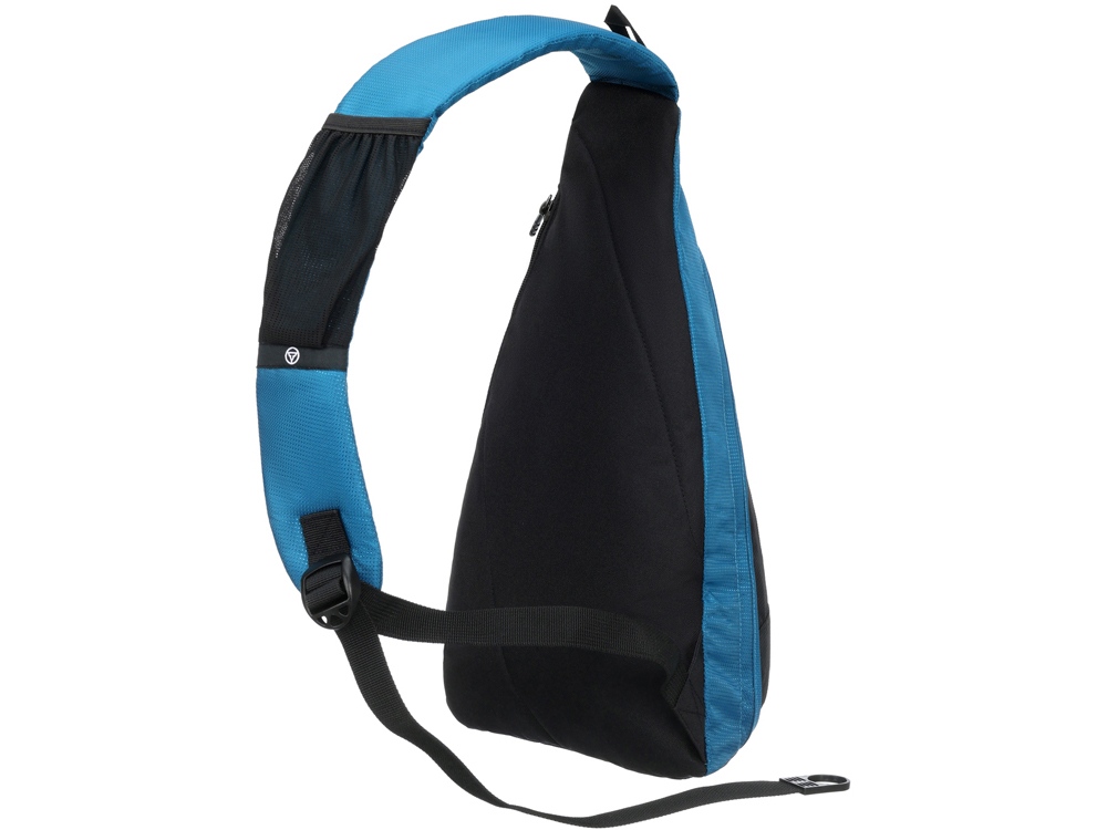 Рюкзак TORBER с одним плечевым ремнем, черный/синий, полиэстер/добби, 25x15x45 см, 7 л-3