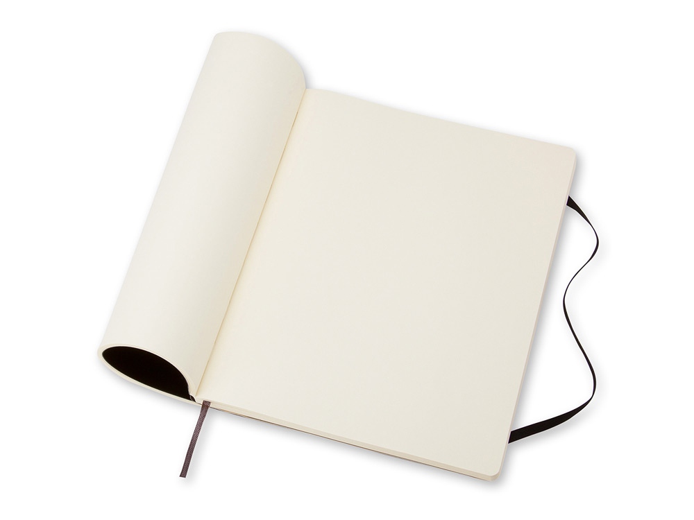 Записная книжка Moleskine Classic Soft (нелинованный), Хlarge (19х25 см), черный-2