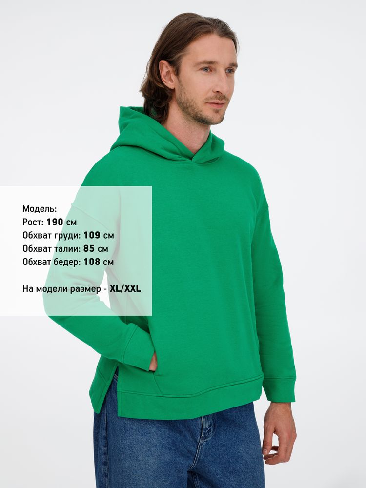 Худи оверсайз унисекс Tolla, зеленое-3