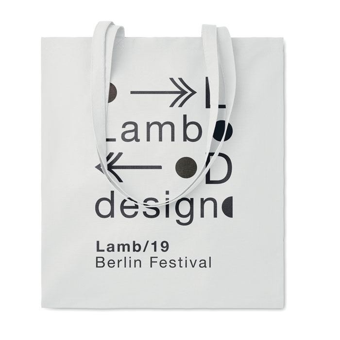 Хлопковая сумка 180гр / м2, белый-2