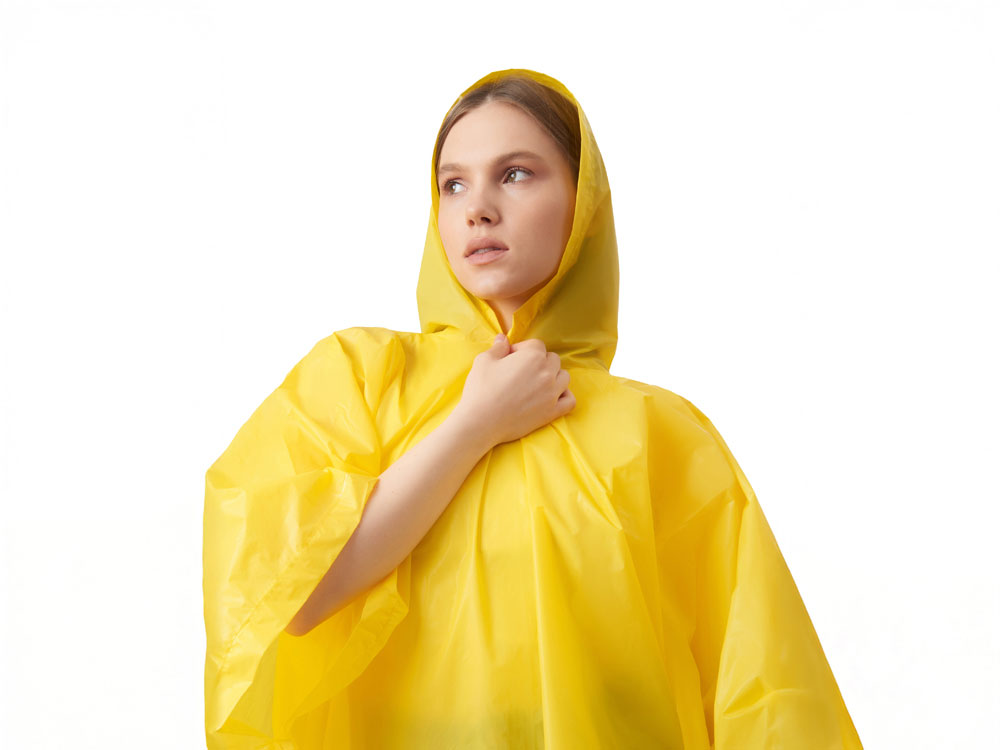 Пончо Hawaii c чехлом унисекс, желтый-4