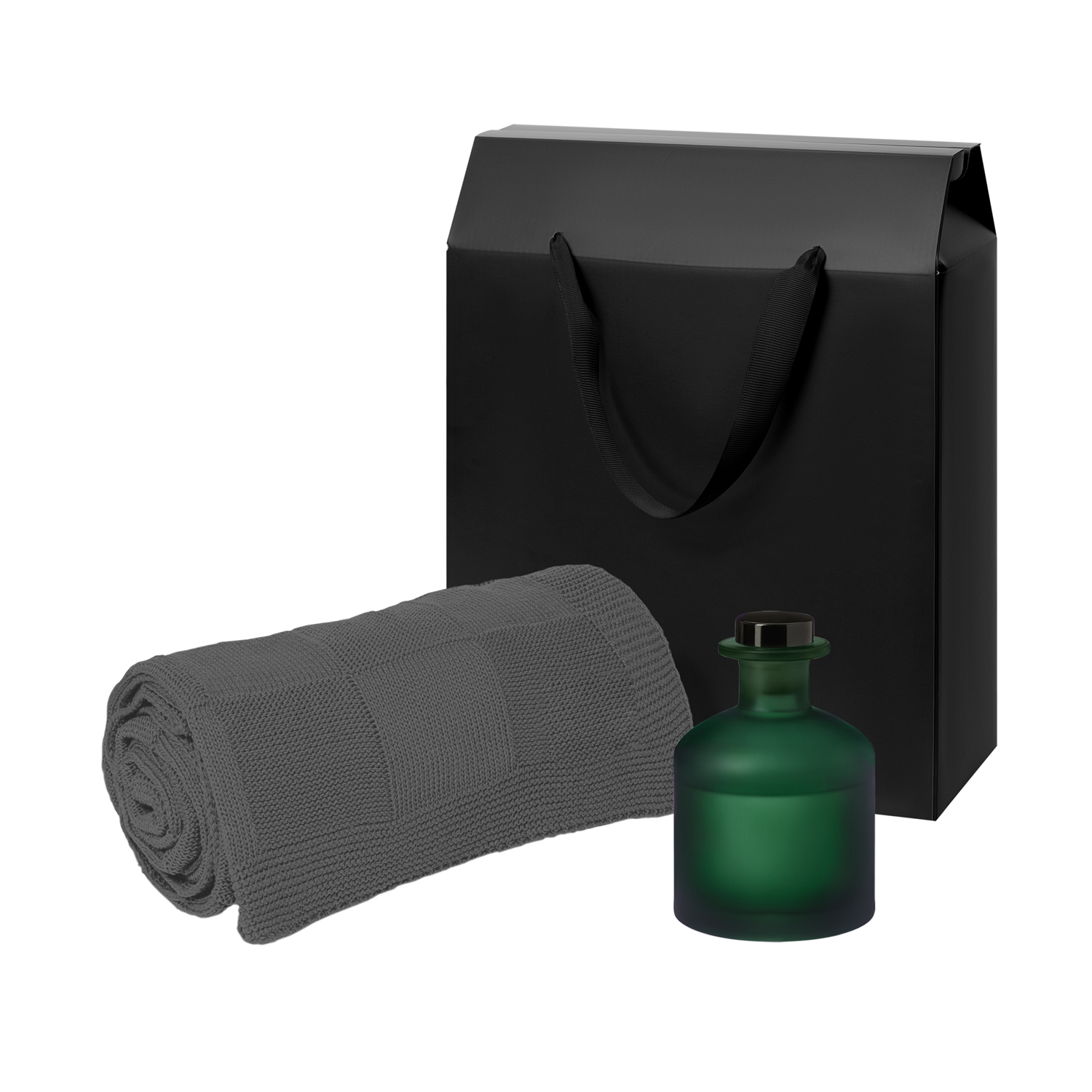 Подарочный набор Мизу (Mizu), Селла (Cella), зеленый (диффузор, плед)-0