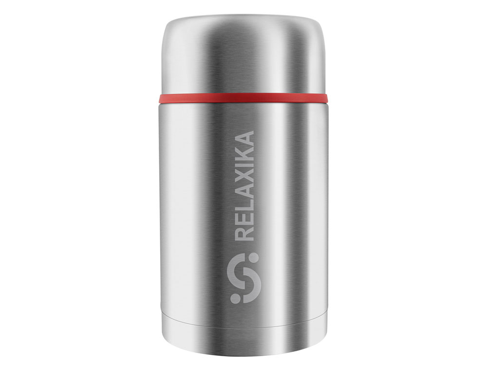 Термос для еды Relaxika 301 в чехле, 1200 мл, стальной-0