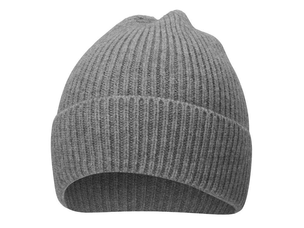Шапка Nordend, крупный риб, серый меланж-3