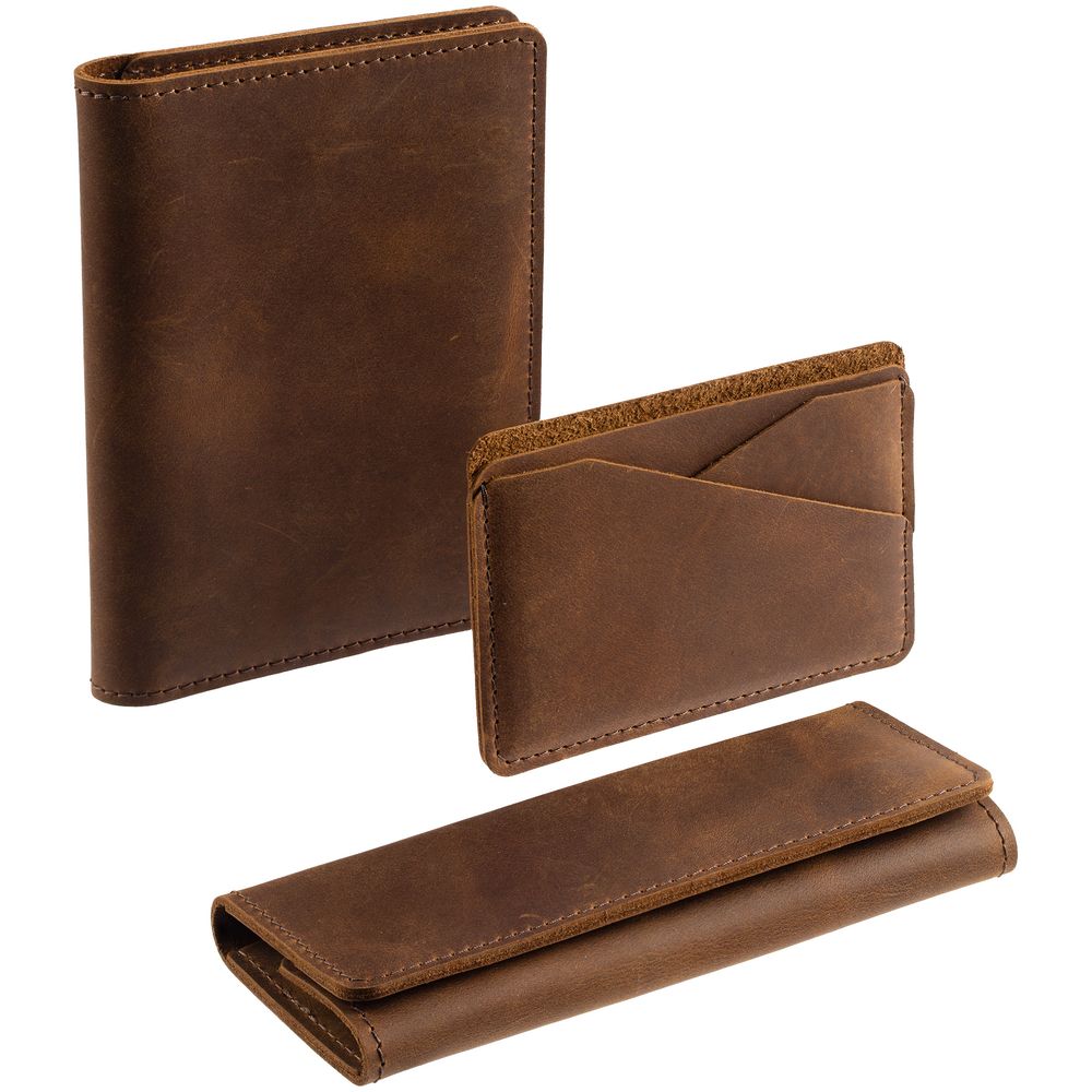 Обложка для паспорта inStream, коричневая-3