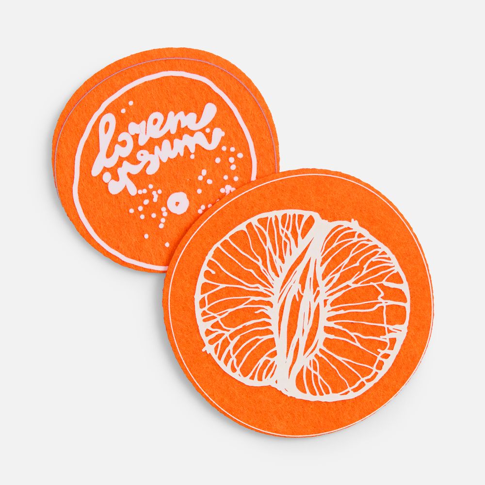 Заготовка из фетра Felt M, оранжевый неон-3