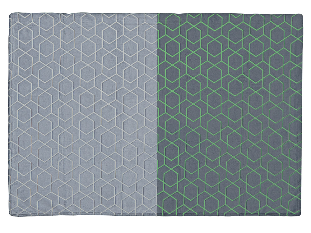 Светящийся в темноте плед Lattice черный-8