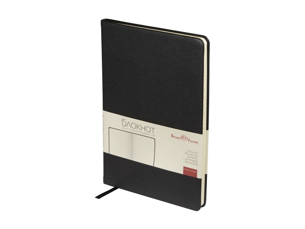 Блокнот А5 Megapolis Loft, черный-0