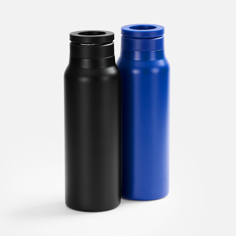 Термобутылка Magnus с магнитным держателем для телефона, черная-3