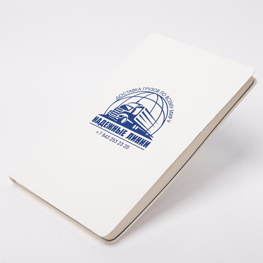 Бизнес-блокнот FUNKY SNOW, формат А5, блок в точку, белый, оранжевый-1