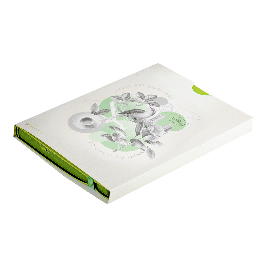 Бизнес-блокнот "RILY", формат А5,  зеленое яблоко, блок в точку, зеленое яблоко-4