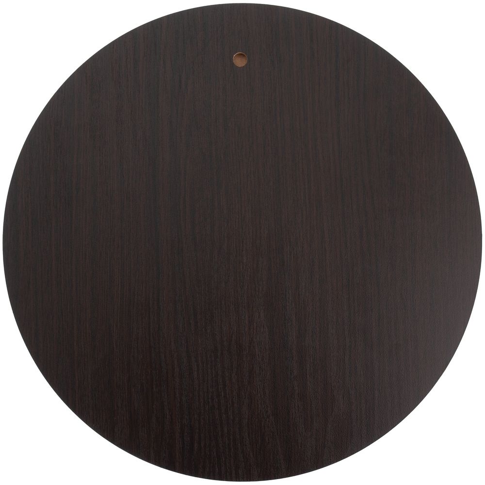 Плакетка Plaque, круглая, венге с серебристой пластиной-1