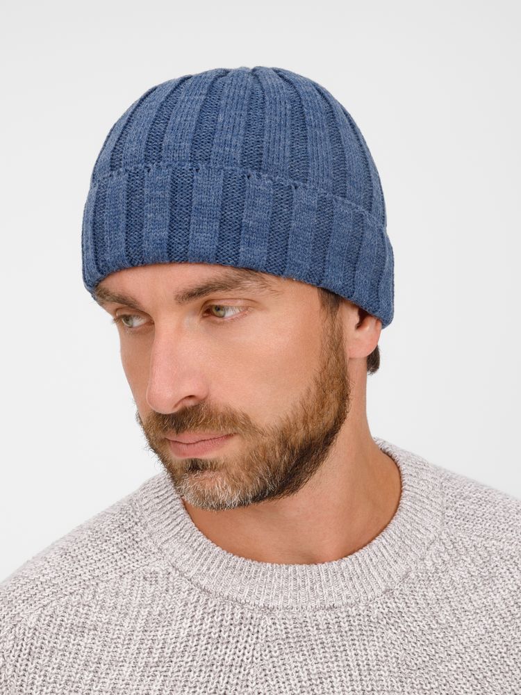 Шапка Metelitsa, синий меланж (джинс)-4