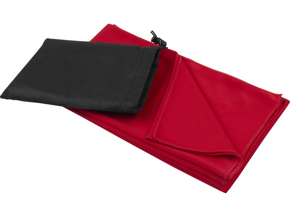 Lucas спортивное полотенце из переработанного полиэстера 70х140 см - Красный-0