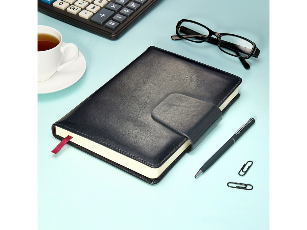 Ежедневник А5 недатированный Prestige, синий-8