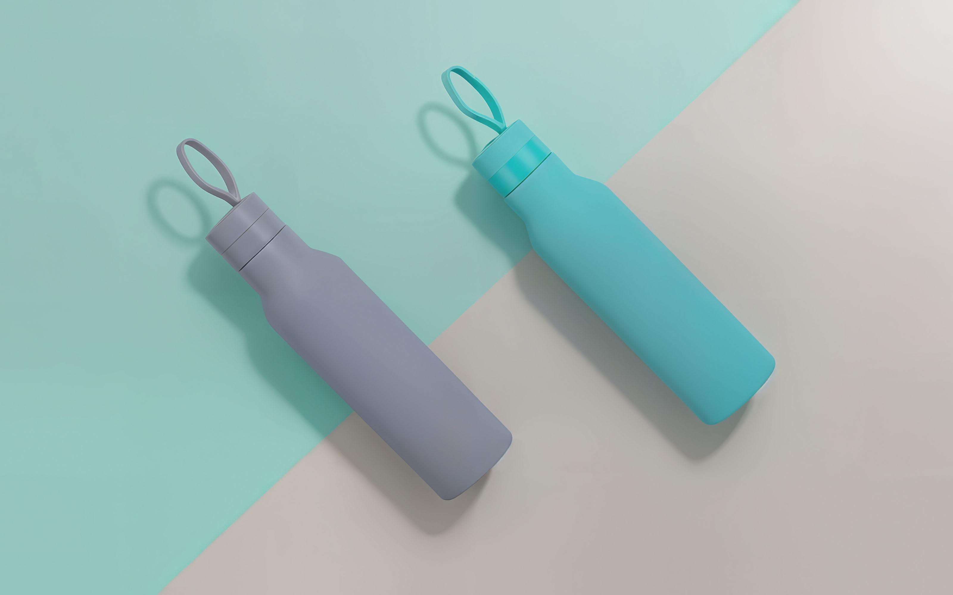 Бутылка для воды "Фитнес" 700 мл, покрытие soft touch-8