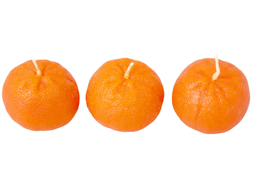 Набор свечей Мандарины в сетке, оранжевый-1