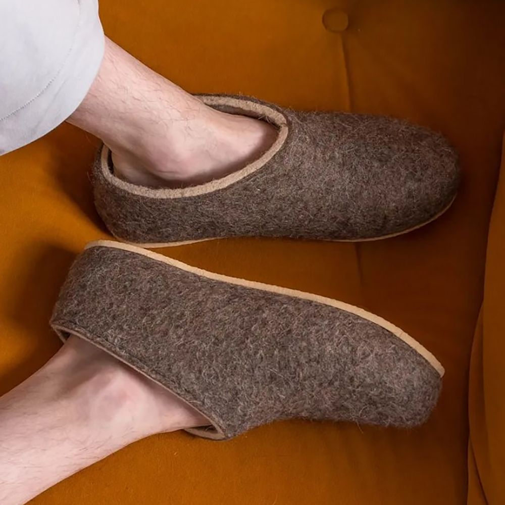 Домашние валенки Cant, серо-коричневые (натуральные)-4