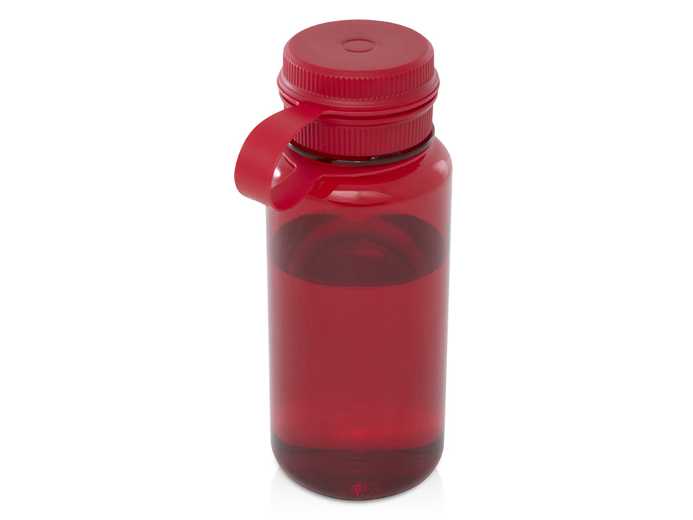 Спортивная бутылка Ryder из переработанного ПЭТ-пластика объемом 900 мл с многофункциональной крышкой, сертифицированная RCS - Красный-0
