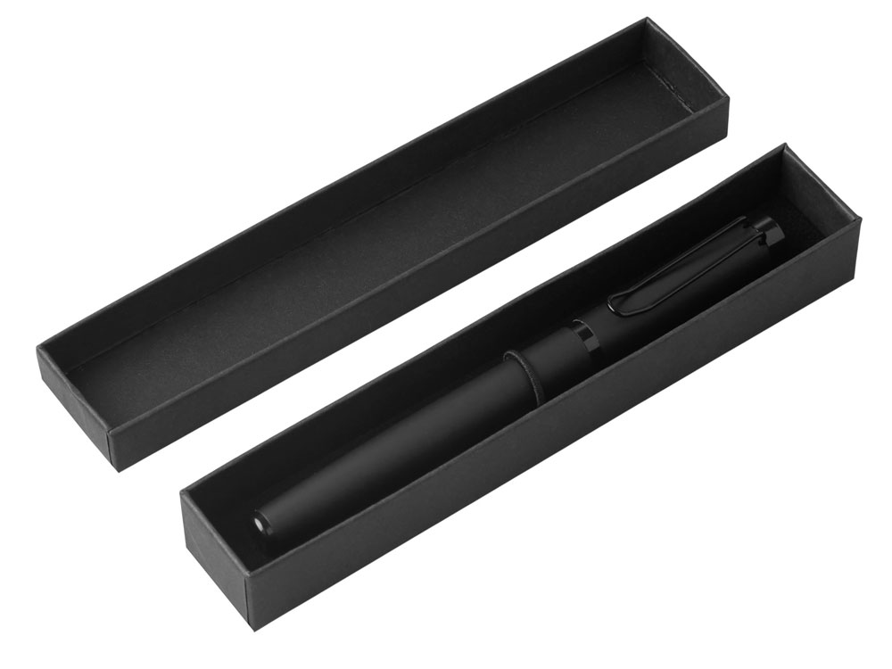 Металлическая ручка роллер Black Lama soft-touch, черная-4