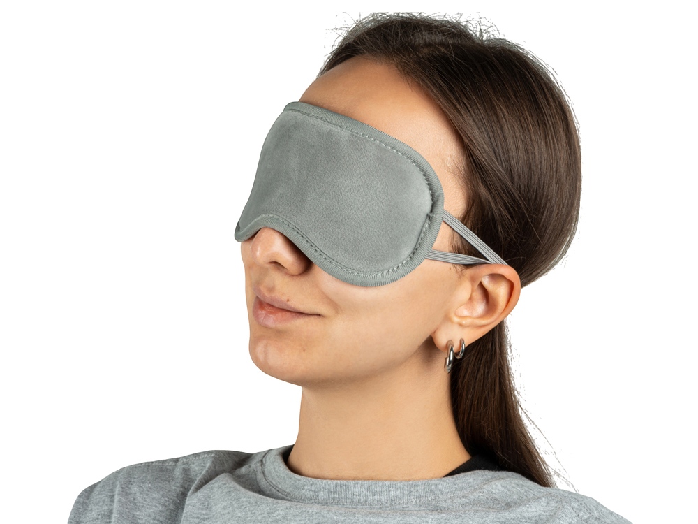 Маска для глаз Dream из полиэстер спандекс плюш, серый-3