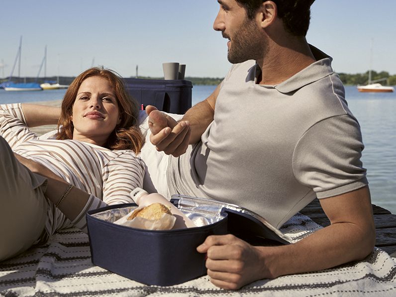 Термосумка Coolerbag M, синяя-3