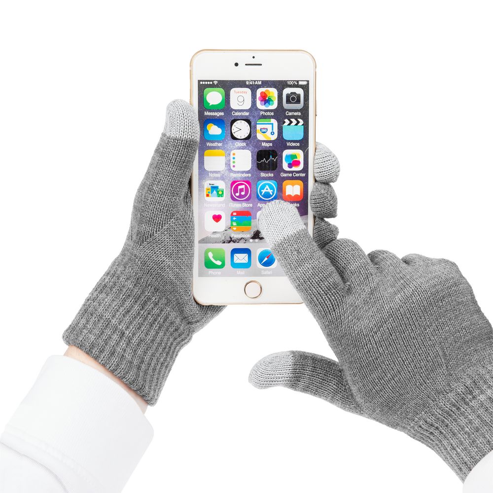Перчатки сенсорные Real Talk, серые-4