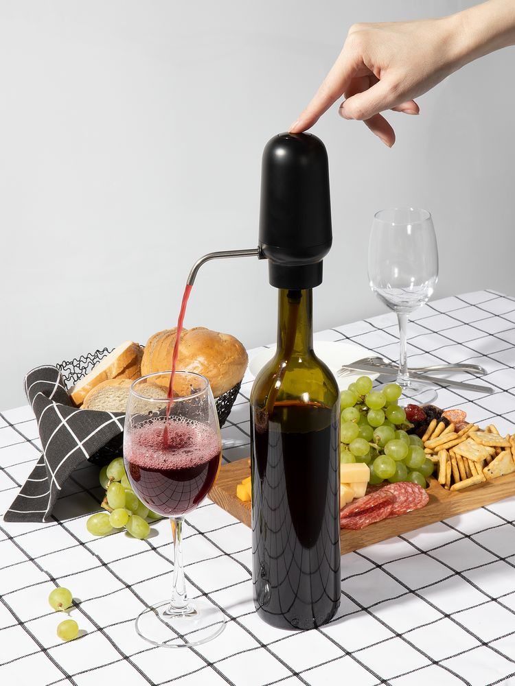 Электрический аэратор-дозатор для вина Lonks, черный-1