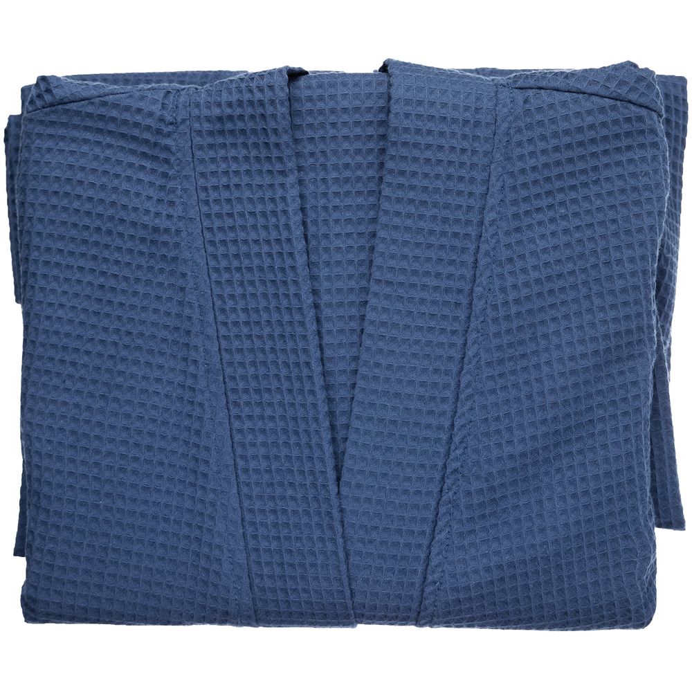 Халат вафельный Kimono, темно-синий-2