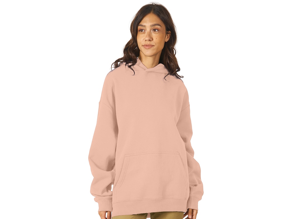 Толстовка с капюшоном оверсайз Berlin унисекс, лосось-2