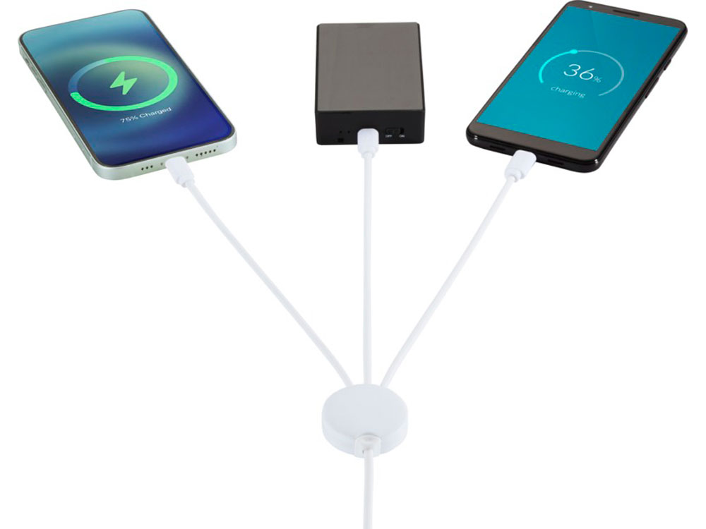 Зарядный кабель 5-в-1 с противобактериальной присадкой Pure-3