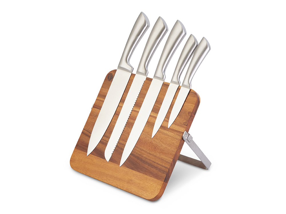 Набор ножей на магнитной подставке Терон-0