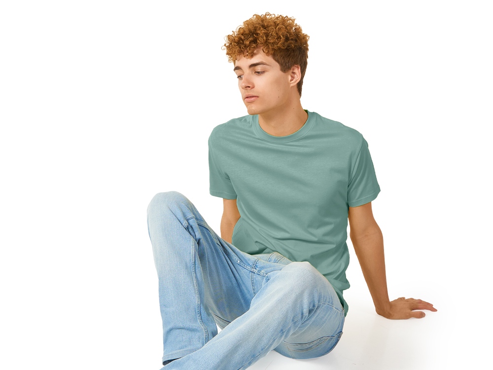 Футболка Heavy Super Club с боковыми швами, мужская, припылено-бирюзовый-1