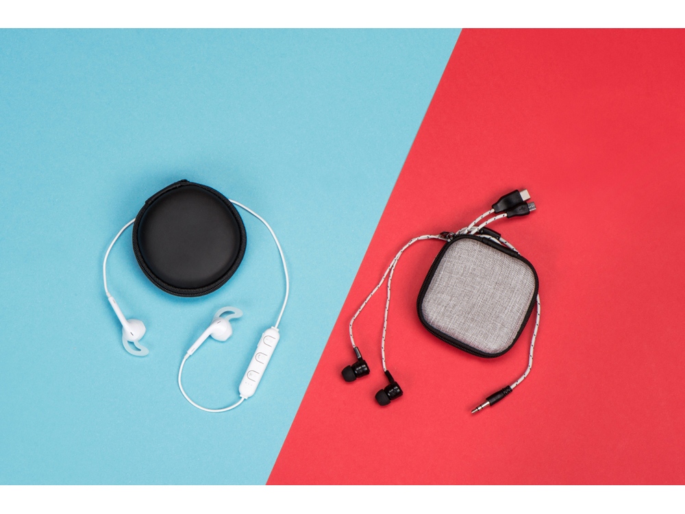 Набор с наушниками и зарядным кабелем 3-в-1 In motion, красный-8