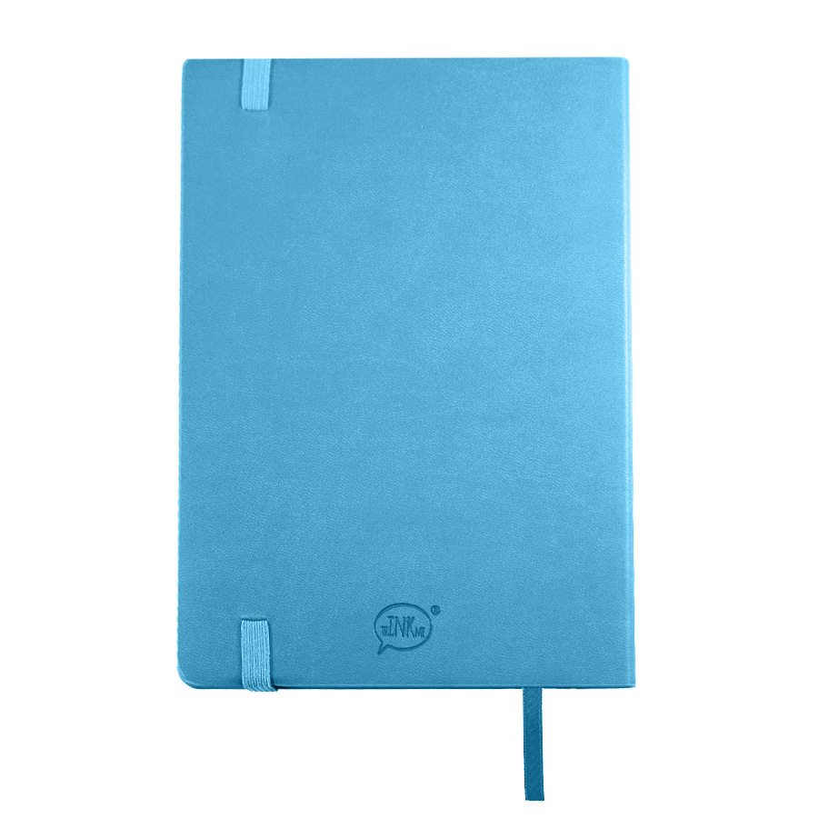 Бизнес-блокнот "RILY", формат А5,  голубой, блок в точку, голубой-2