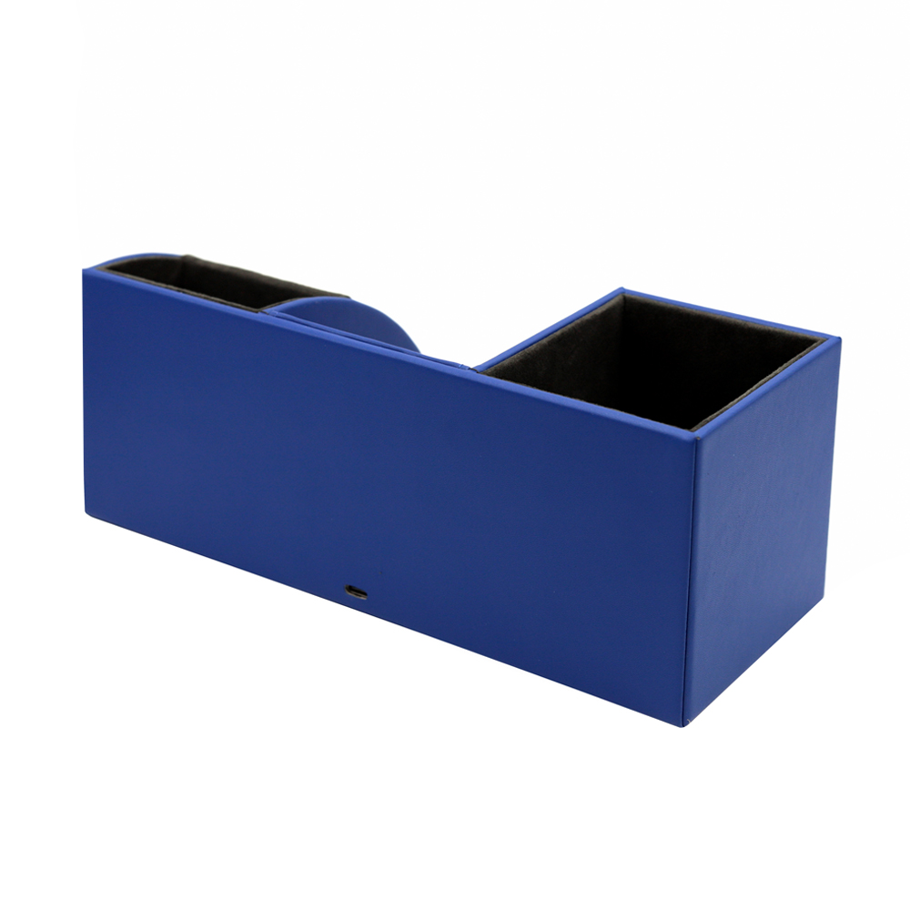 Настольный органайзер Boss c беспроводной зарядкой, Синий-3