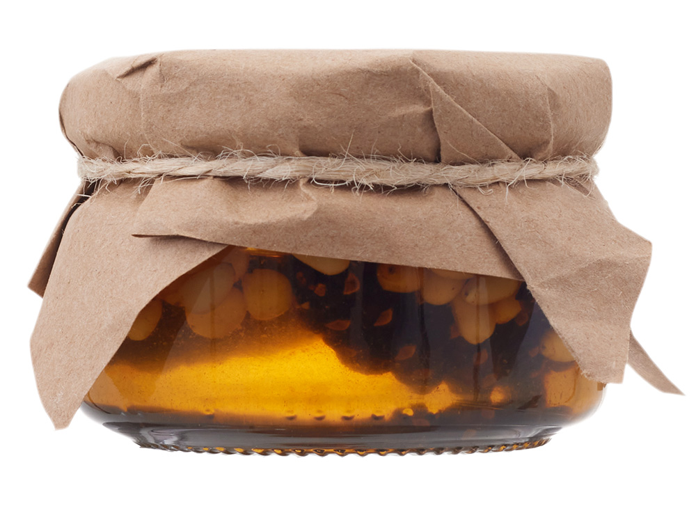 Мед с сосновой шишкой и кедровым орехом 120 гр.-1