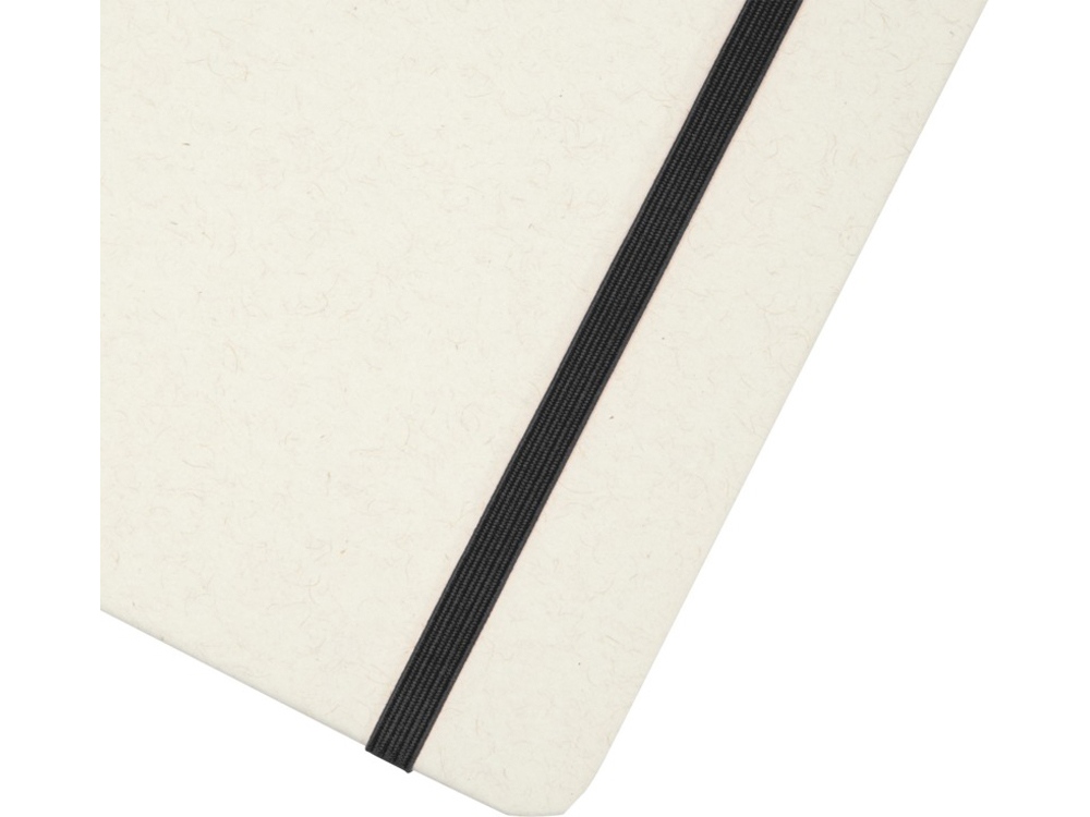 Bass блокнот формата А5 из переработанных материалов, с линованными страницами - сплошной черный-4