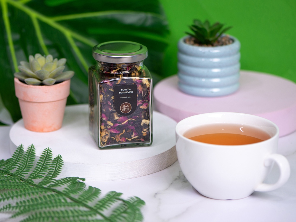 Чай черный, серия Bouquet, манго-маракуйя, стеклянная банка-4